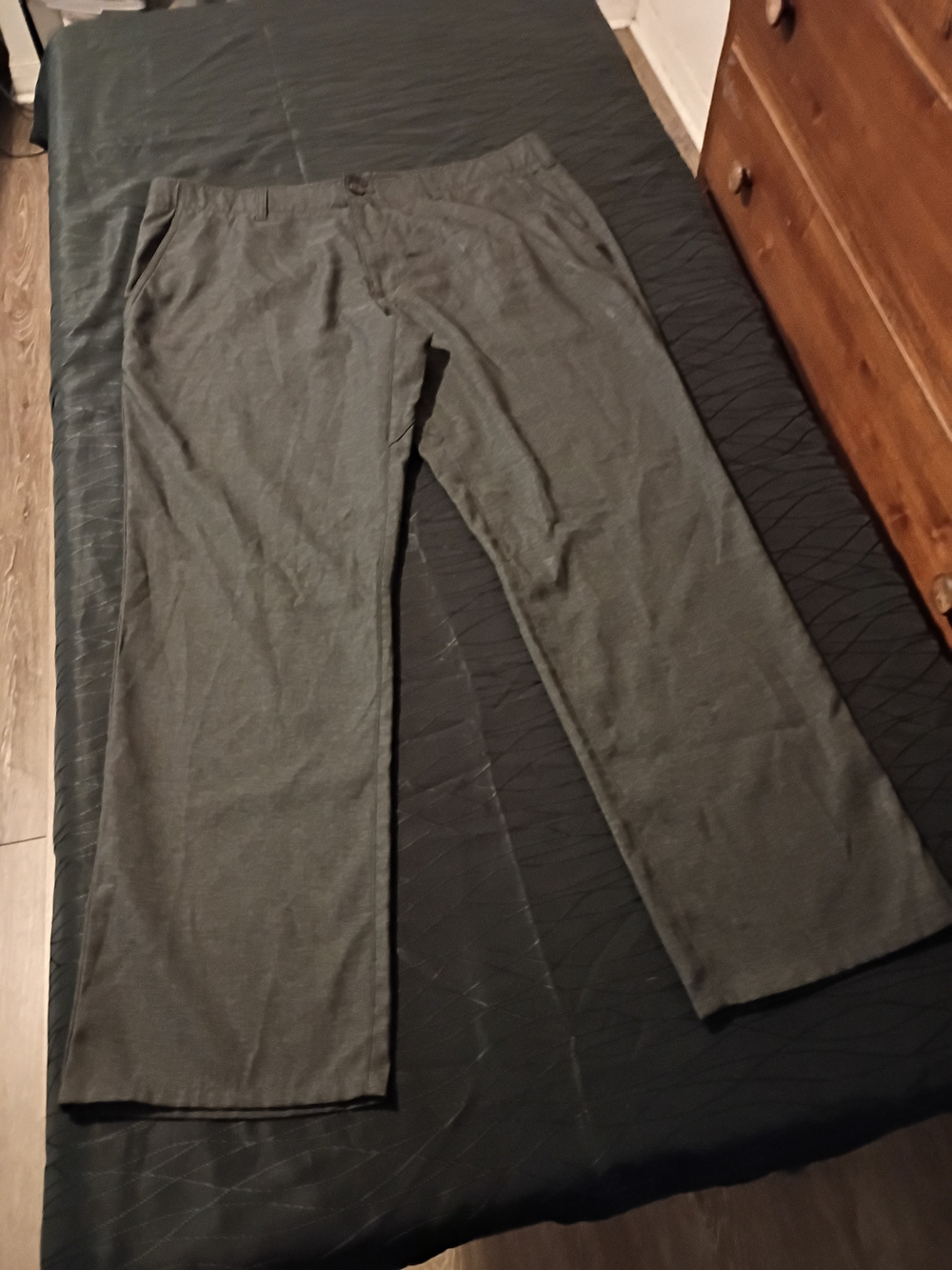 Men's Dress Pants in Charcoal Gray - Tailored Straight Leg